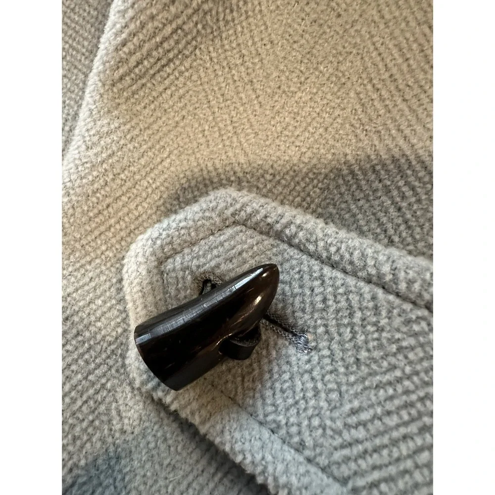 Vintage Authentic Burberry London England Duffle Coat 100% Wool Hooded Sz Med - Picture 13 of 16